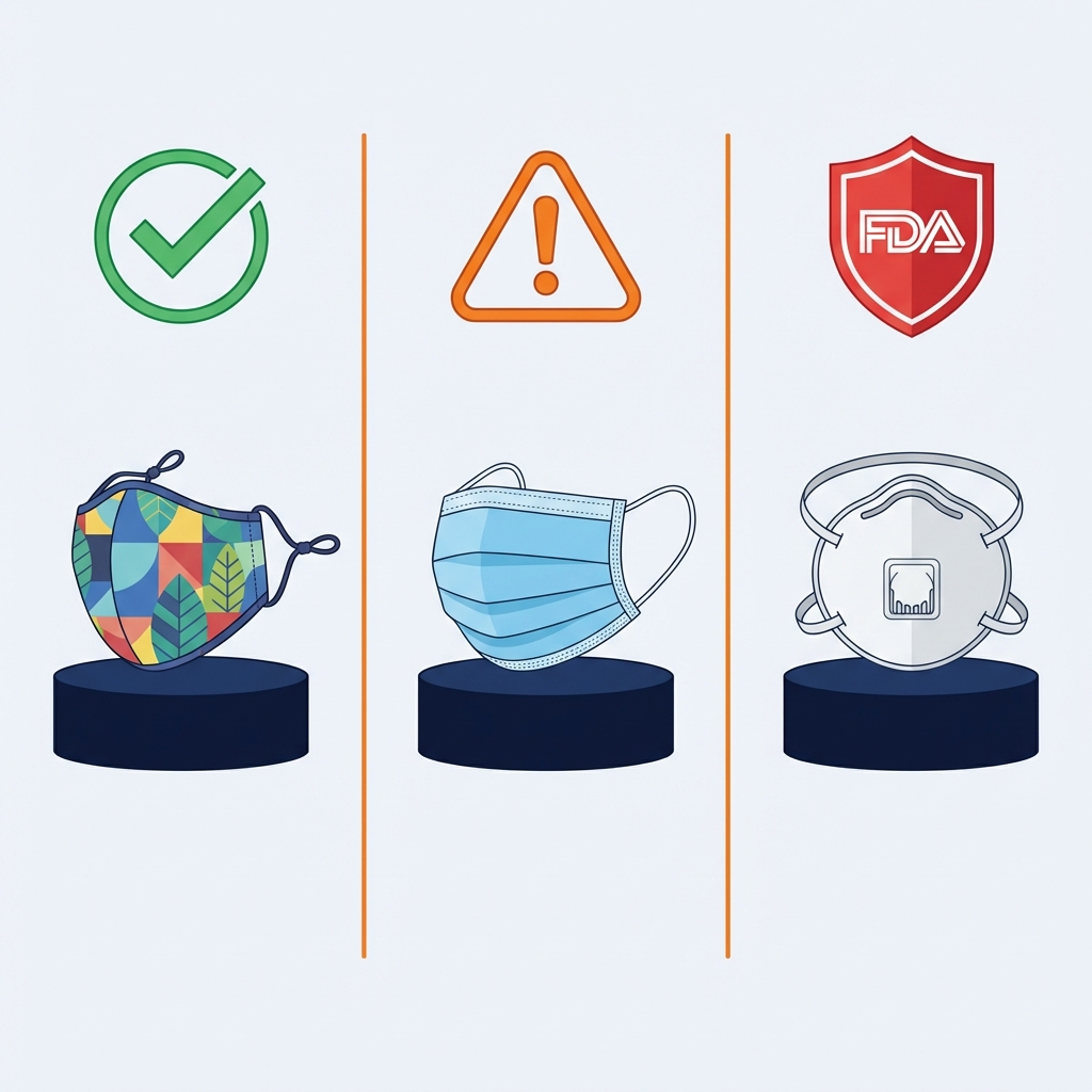 Phân loại khẩu trang đi Mỹ theo quy định FDA