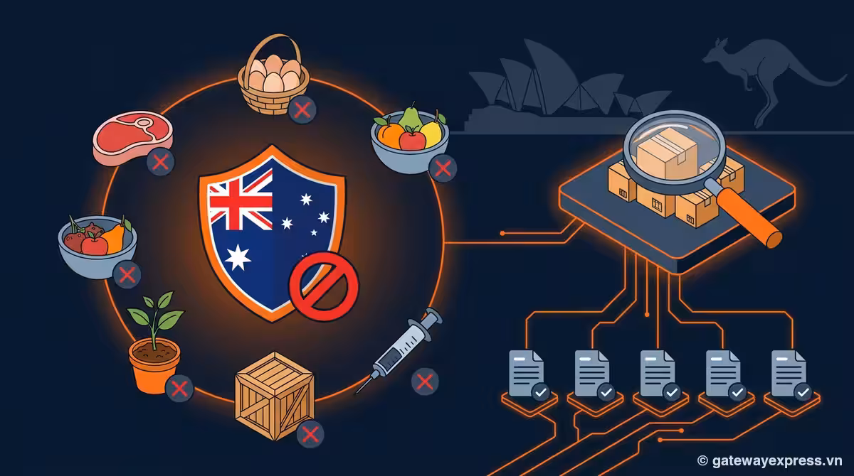 Hải quan kiểm dịch gửi hàng đi Úc: AQIS, BICON và thủ tục nhập khẩu