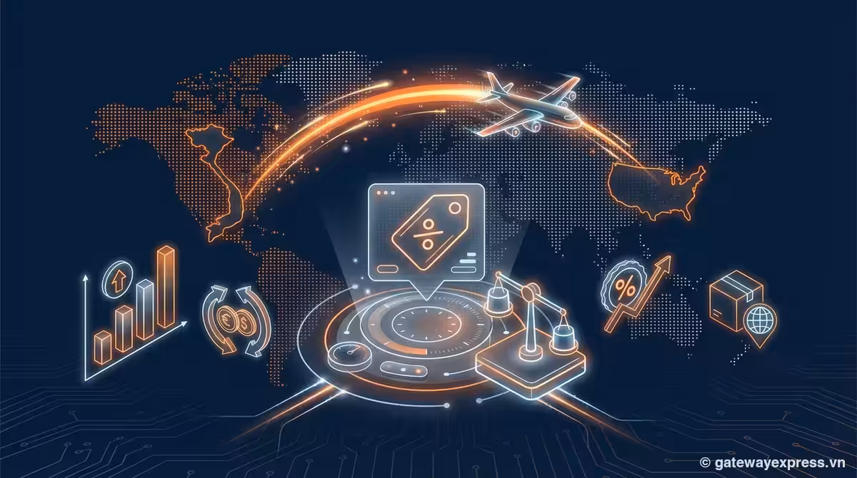 Shipping cost comparison chart Vietnam to US