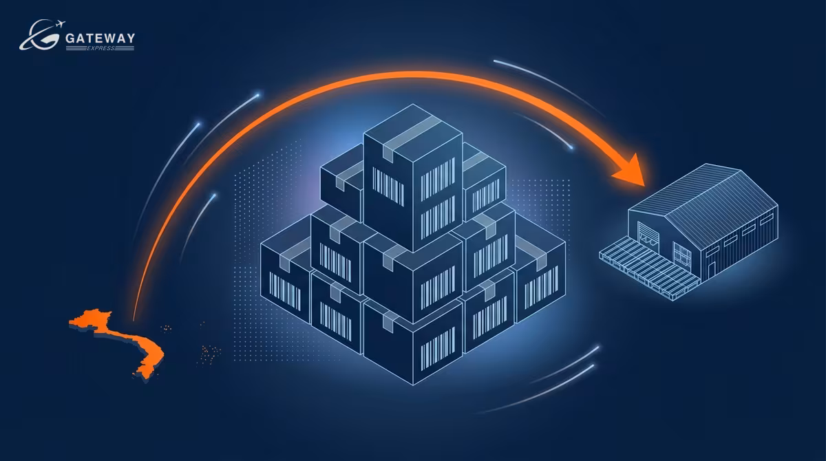 Gửi hàng Amazon FBA từ Việt Nam — IOR, FNSKU, carton spec, timeline HCM→FBA