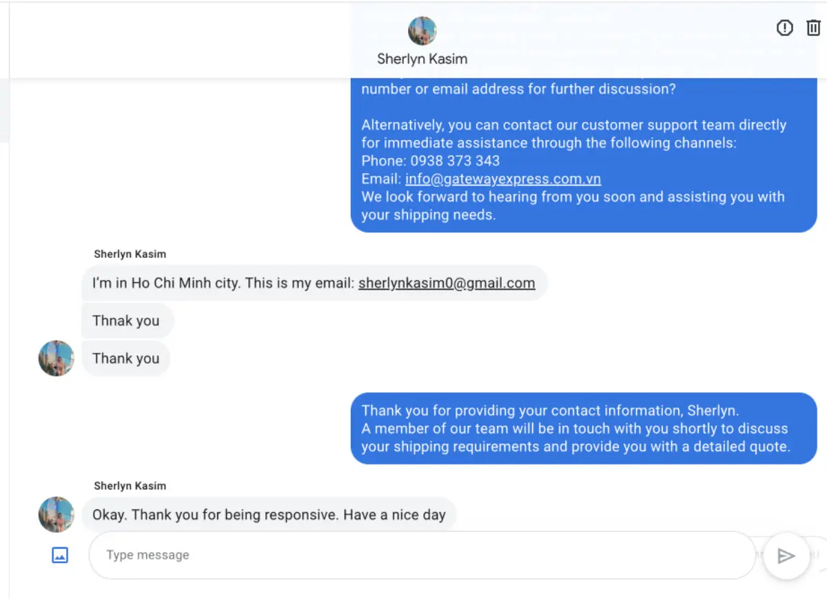 Phản hồi khách hàng 86